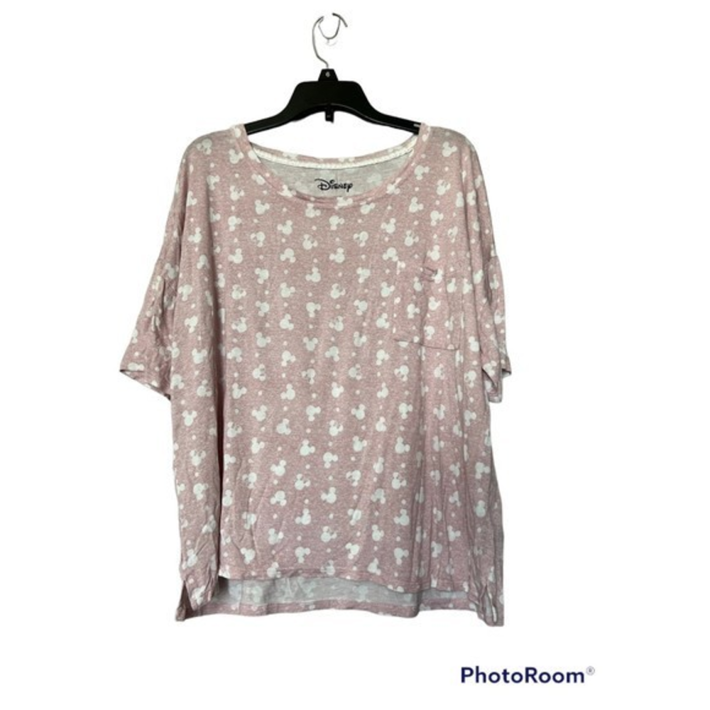 Disney Minnie and‎ Mickey loose fit crop length tee size M